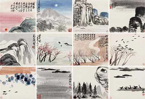 Tác phẩm “Twelve Landscape Screens” của Qi Baishi vừa được bán với giá 194 triệu NDT